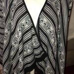 Cotton Emporium  open front draped waterfall cardigan tribal Aztec NEW size L Photo 0