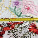 Shein Curve Tropical Floral Maxi Skirt Tiered Ruffle Tie Waist 2XL multicolor White Size 2X Photo 6