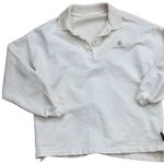 ANINE BING  TATUM POLO SWEATSHIRT IN IVORY REVOLVE $200 casual logo winter Photo 6