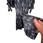 MISA Los Angeles Ales Floral Black Maxi Smocked Dress Size Medium Photo 9