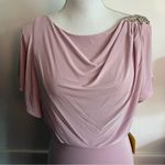 Jenny Yoo JY • NWT JY511 Sueded Rose Pink Maracaine Jersey Bridesmaids Dress Photo 3