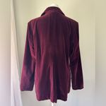 Vintage ‘80s Koret of California Burgundy Velvet Single Breasted Blazer Red Size L Photo 3