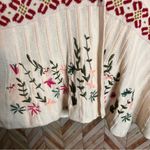Sahalie Boutique 1 Button Embroidered Floral Cardigan Sweater Cream Women Small Pink Photo 8