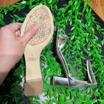 Badgley Mischka Jewel Crystal Rhinestone Embellished Kitten Ankle Strap Chunky Block Low heeled Open toe Stacks Sandals High Heels Pumps Photo 7