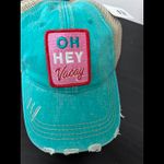 NWT OH Hey Vacay trucker Hat Women's‎ Blue Photo 4
