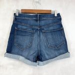 EXPRESS Womens Denim Shorts Size 0 Midi High Rise Cuffed Summer Beachy Vacation Photo 2