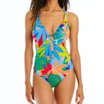 Bleu Rod Beattie ππ Life Of The Party Plunge Neck One Piece Swimsuit ~ 6 NWT Photo 0