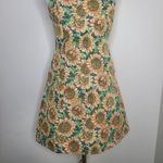 Klesis‎ Strapless Sunflower Jacquard Mini Dress Garden Party Grandmacore Size L Yellow Size L Photo 2