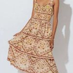 Cleobella Stella Ankle Midi Dress Geo Print Sz Large NWT Ruffled Tiers Feminine Photo 0