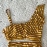 Kona Sol  Striped Ruffled Swim Top & Full Coverage Bikini Bottom Size X/3X Photo 3