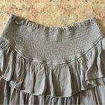 Mustard Seed Blue  Ruffled Mini Skirt Photo 4