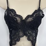 Gothic Butterfly Bralette Womens Large Black Whimsigoth Witchy Lace Side Boning Photo 1