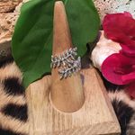 CZ AAA Vine Brass Rhodium Ring size 9 Silver Photo 7