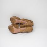 Prada Women's Genuine Leather Snake Embossed Crossover Strap High Heels Shoes 10 Photo 3