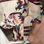 Soulmates Sheer Aztec Tribal Southwestern Print Peasant Top Size Large Photo 3