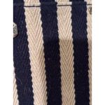 Rosetti ‎ Blue & Beige Striped Crossbody Bag with Tan Vinyl Trim Photo 2