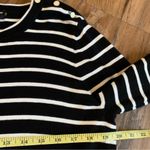 Karl Lagerfeld  Top Crewneck Mock Layer Striped Crimson Black Sweater Size L Photo 5