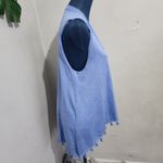 Joseph A  Blue Open Sweater Vest with Tassel Hem Photo 3