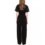 Michael Kors Wide Leg Jumpsuit Belted V-Neck Stretch Black Size L NWT $135.00 Photo 11