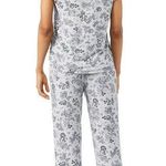 Lucky Brand Grey Floral Pajama Set Photo 1