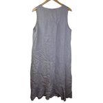 Francesca Bettini 100% Linen Made in Italy Size Large Gray Midi Dress Classic Photo 6