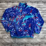 Patagonia Synchilla Snap-T Harvest Moon Blue Owl Fleece S Small Blue Pink Teal Photo 0