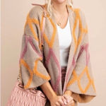 Kori  America NWT Diamond Open Front Plush Cardigan Sweater Women’s M/L Coatigan Photo 0