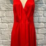 Reiss Leonie Red Wrap MIDI Dress Women’s 2 Feminine Silky V-Neck Classy Photo 7