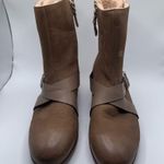 Softwalk Women's  Rayne Boot tan shearling lining winter mid calf size8 Wide 1083 Photo 1