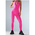 Savage X Fenty NWT Poppin Pink Hotline Jumpsuit 2X Pink Athleisure Sexy Preppy Photo 1