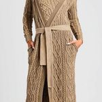 SER.O.YA Cable Knit Cardigan Tan Photo 1