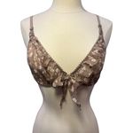 None Free People Chiffon Floral Front Tie Bra Photo 0