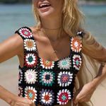 SheIn Granny Crochet Crop Top Photo 0