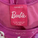 Forever 21 x Barbie Hot Pink Logo Bodysuit Size S Vinyl Barbiecore One Piece Photo 2