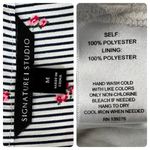 Signature Studio Casual Pinstripe Floral Dress with V-Neck and Elastic Waist - Summer Ready! Photo 4