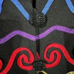 Maggy London Vintage Embroidered Ribbon Art To Wear Blazer Jacket Size 10 Med M Photo 5