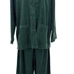 Victoria's Secret  Country Authentic 90s Green Floral Cotton Pajama Set Women's M Photo 0