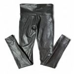 Spanx  Faux Leather Leggings High Waist Shiny Black Activewear Pants S P Photo 1