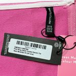 Pretty Little Thing  Pink Denim Bralette Ring Detail Coated Tie Neck Top US 12 Photo 3