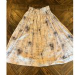 Cotton Art to Wear Cottage Tea Artsy Midi Skirt Women Small Handmade Neutral White Photo 0