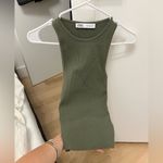 ZARA  khaki knit halter top Photo 1