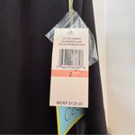 NWT CeCe Long Sleeve Moss Crepe Dress With Feather Cuff Black Size 2 Photo 3