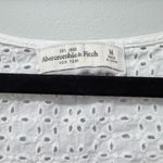 Abercrombie & Fitch White Floral Eyelet Short Sleeve Top Size M Photo 6