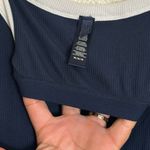 SKIMS  sold out Soft Lounge Ringer Scoop Onesie size Medium navy blue and white Photo 8