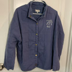 Amuse Society AMUSE‎ SOCIETY Jacket Blue Quilted Small Womens Palm Tree Coat Quilted Photo 0