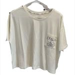 Rae Dunn ✨  Women's Large Rare Cropped Gym T-Shirt With Pocket. ✨ Photo 3