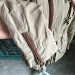 ZARA  Utility Military Equestrian Jacket Tan Size Small Photo 8