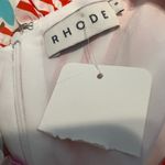 NWT RHODE Red Printed Puff 3/4 Sleeve Mini A Photo 3