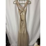 Blondie Nites Prom Formal Dress Nude Tulle Glitter Backless Mermaid Bodycon Sz 3 Photo 7