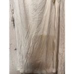 White Ruched Maxi Skirt Size Small Stretch Bodycon Drawstring Detail Photo 4